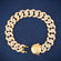 13 mm Yellow cuban bracelet custom made lock vvs diamond - Gurukrupa-Gems