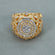 14 kt yellow gold lab grown diamond hip hop ring with vvs clarity elegantly crafted for women - Gurukrupa-Gems