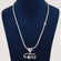 14KT White Gold Tiny Pendant With Tennis Chain Gurukrupa-Gems