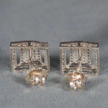 14KT White Gold With Lab Created Round Cut Diamond Earring For Your Partner Luxury Diamond Jewelry Gift Gurukrupa-Gems