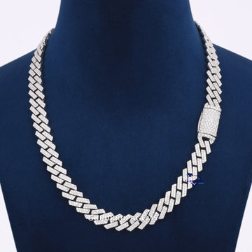 18 inch 10 mm hip hop fully iced out diamond cuban chains Gurukrupa-Gems