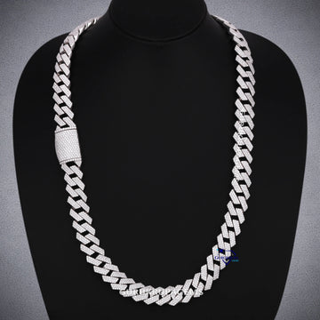 18 inch 20 mm  hip hop fully iced out rappers cuban chain Gurukrupa-Gems