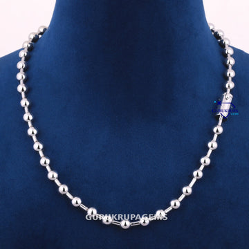 18 inch 6 mm customized ball chain necklace Gurukrupa-Gems