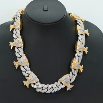 20 inch 15 mm custom logo hip hop chain diamonds Bound to catch attention Gurukrupa-Gems