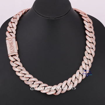 20 inch 18 mm personalized diamond cuban chain for men women Gurukrupa-Gems