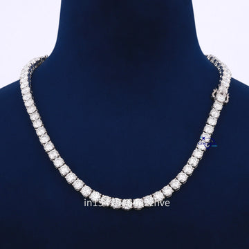 20 inch 6.5 mm womens tennis necklace for wedding engagement-Gurukrupa-Gems