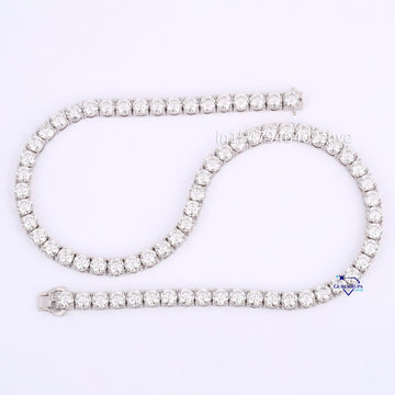 20 inch 6.5 mm womens tennis necklace for wedding engagement-Gurukrupa-Gems