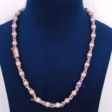 20 inch 7 mm custom made fancy designer chain for unisex VVS clarity def color diamonds Gurukrupa-Gems
