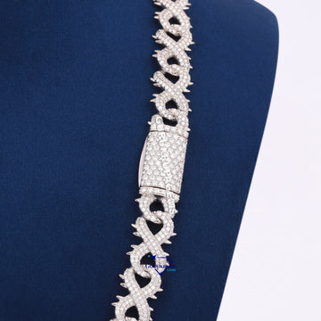 22 inch 10 mm stylish infinity cuban diamond chain Gurukrupa-Gems