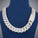 22 inch 22 mm heavy full white diamond cuban chain Gurukrupa-Gems