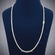 22 inch 3.5mm princess cut tennis necklace full white Gurukrupa-Gems