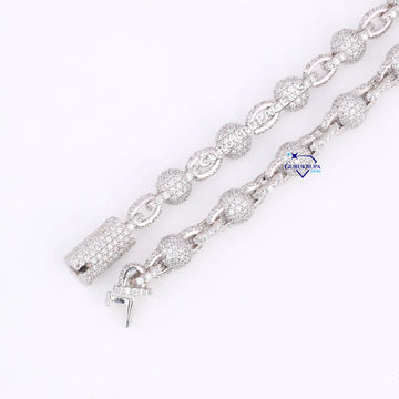 22 inch 8 mm classic hip hop stylish hip hop unisex diamond chain enhanced VVS clarity Gurukrupa-Gems
