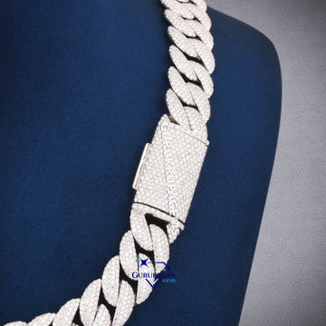 22 inch cuban diamond chain VVS diamond clarity Gurukrupa-Gems