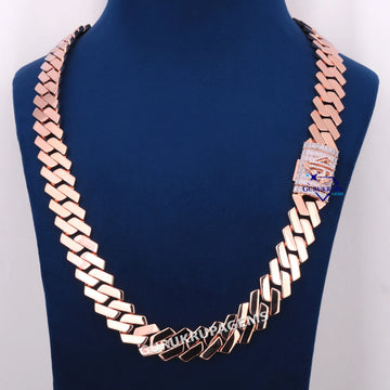 24 inch 18 mm custom made hip hop diamond cuban link chain for men Gurukrupa-Gems