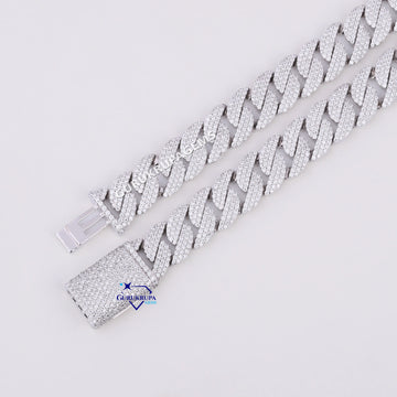 24 inch 22 mm hip hop cuban diamond chain for men d color vvs clarity Gurukrupa-Gems