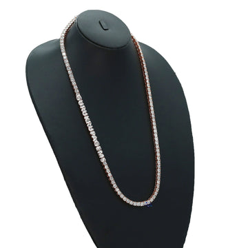 24 inch 5 mm hip hop rose gold tennis chain necklace Gurukrupa-Gems