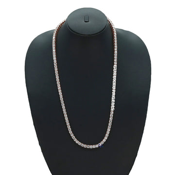 24 inch 5 mm hip hop rose gold tennis chain necklace Gurukrupa-Gems