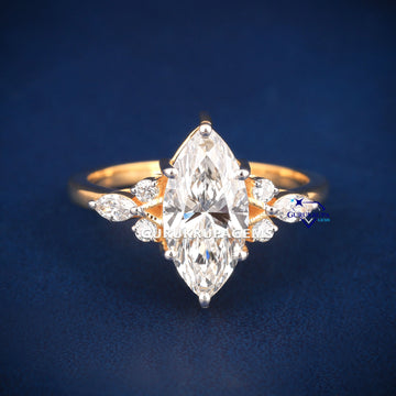 3 stone diamond proposal best quality diamond ring (Copy) Gurukrupa-Gems