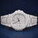 41 mm Fully white iced out custom baguette stick dials watch Gurukrupa-Gems
