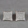 Beautiful 14 kt white gold lab grown diamond studded wedding engagement earring with vvs clarity Gurukrupa-Gems