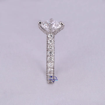 Beautiful stunning engagement ring for women crafted in 14kt white gold with flawless labgrown diamonds Gurukrupa-Gems
