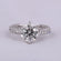 Beautiful stunning engagement ring for women crafted in 14kt white gold with flawless labgrown diamonds-Gurukrupa-Gems