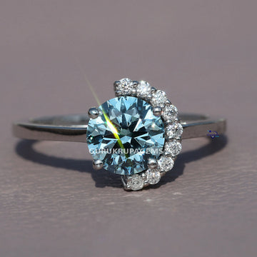 Behold this stunning solitaire ring in a 14kt labgrown diamond radiating beauty and charm Gurukrupa-Gems