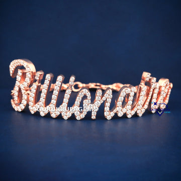 Billionaire letter custom hand made bracelet for party wear Gurukrupa-Gems