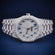 Buss down hip hop blue dial stainless steel band diamond watch-Gurukrupa-Gems
