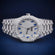 Buss down hip hop blue dial stainless steel band diamond watch Gurukrupa-Gems