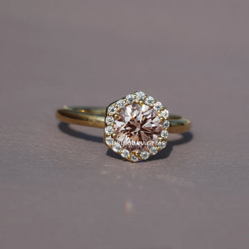 Capture the beauty to your finger with our exquisitely crafted 14 kt lab grown diamond solitaire ring Gurukrupa-Gems