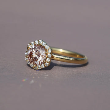 Capture the beauty to your finger with our exquisitely crafted 14 kt lab grown diamond solitaire ring Gurukrupa-Gems