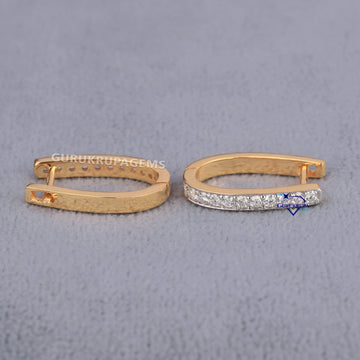 Casual wear womens diamond earring with lab grown diamonds and crafted in 14 kt gold Gurukrupa-Gems