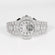 Check out the elegant stainless steel watch with a moissanite diamond showcasing a distinctive double dial