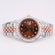 Chocolate color dial 41 mm stainless steel diamond watch-Gurukrupa-Gems