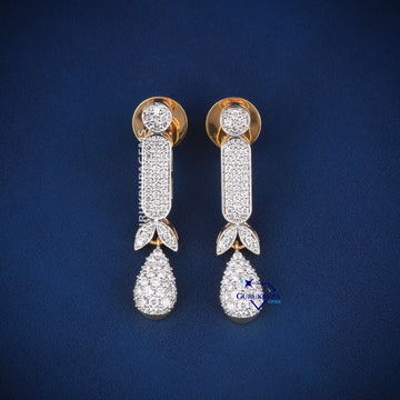 Classy womens wedding wear hip hop diamond vvs earrings Gurukrupa-Gems