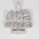 Crafting a custom and attractive diamond pendant in 14kt white gold with a lab-grown diamond Gurukrupa-Gems