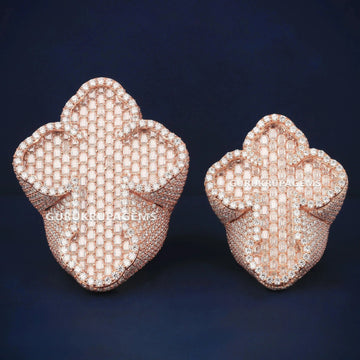 Custom Made Heavy Iced Out Hip Hop Ring in White Gold Tone with Glacier Shine Gurukrupa-Gems