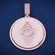 Custom Ethereum Diamond Pendant Iced Out Round Crypto Necklace for Men in Rose Gold Gurukrupa-Gems