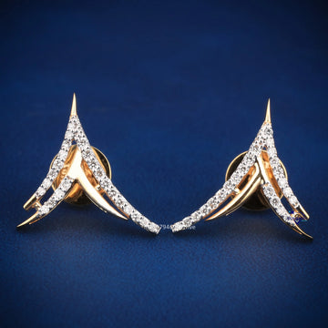 Daily wear diamond earring for women this valentine season Gurukrupa-Gems