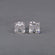 Daily wear trending beautiful asscher cut labgrown diamond earring made in 14kt white gold-Gurukrupa-Gems