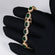 Design your luxury with this green gemstone bracelet for women in 14 kt yellow gold lab grown diamonds Gurukrupa-Gems