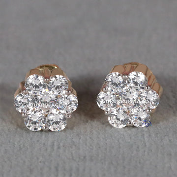 Diamond Studded earring in 14 kt yellow gold lab grown diamonds Inspiring Elegance for the Modern Woman Gurukrupa-Gems