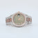 Displaying trending watch through half iced out rose gold color lab grown unisex diamond hip hop watch-Gurukrupa-Gems