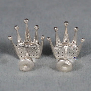 Elegance 14KT White Gold With Lab Created Round Cut Diamond Earring For Your Partner Gurukrupa-Gems