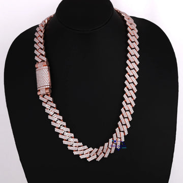 Elegant 20 INCH 18 MM cuban chain for men with 925 sterling silver hip hop jewelry intricated with moissanite diamonds Gurukrupa-Gems