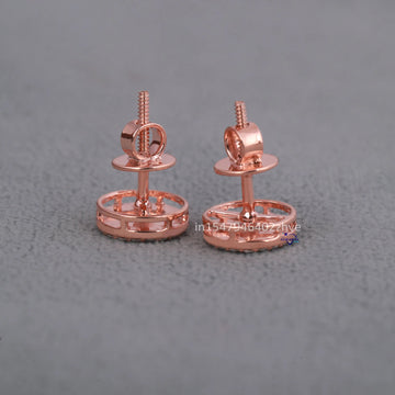 Elevate your everyday look with this simple yet elegant 14 kt rose gold lab grown diamonds-Gurukrupa-Gems