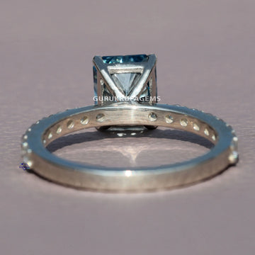 Experience luxury with our emerald cut diamond solitaire ring for women Gurukrupa-Gems