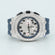 Explore latest arrival chronograph moissanite diamond watch with a blue rubber strap-Gurukrupa-Gems