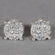 Exquisite prong setting lab grown 14 kt white gold diamond studded earring with vvs clarity Gurukrupa-Gems